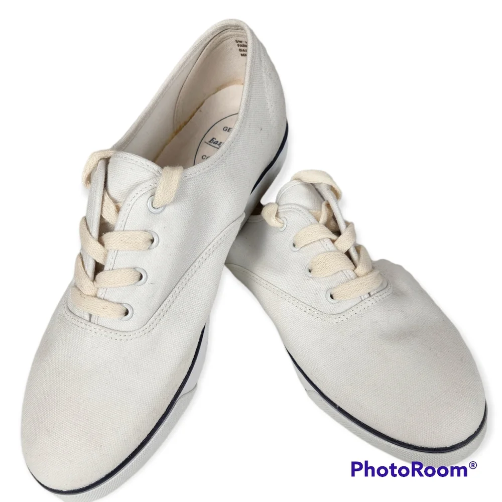 Easy Spirit Nautical White Canvas Sneakers size 9.5